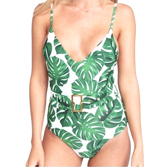Show Me Your Mumu Amalfi Palm Leaf One Piece Swimsuit Size S - Picture 11 of 16